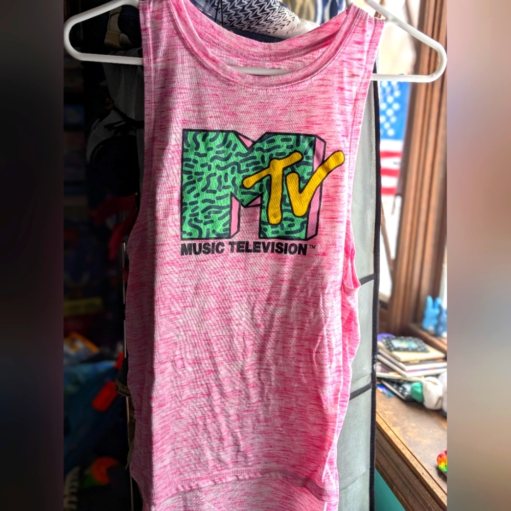 Pink M MTV Tank top